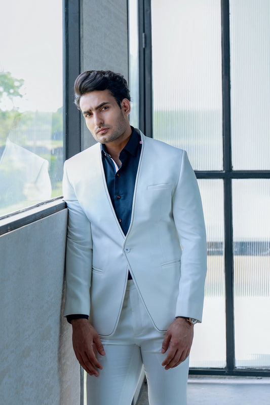 OFFWHITE DOUBLE STITCHING SUIT