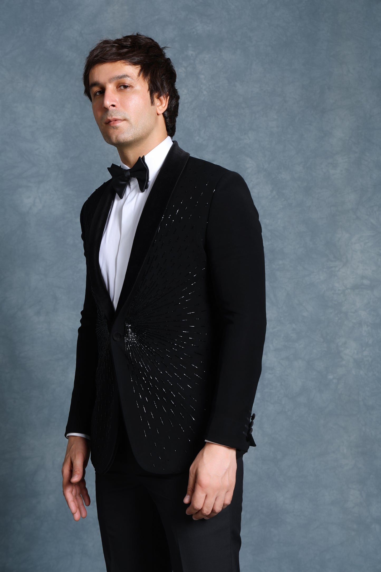 BLACK GLASS CUT EMBROIDERY