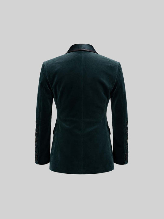 Emerald Green Embellished Tuxedo
