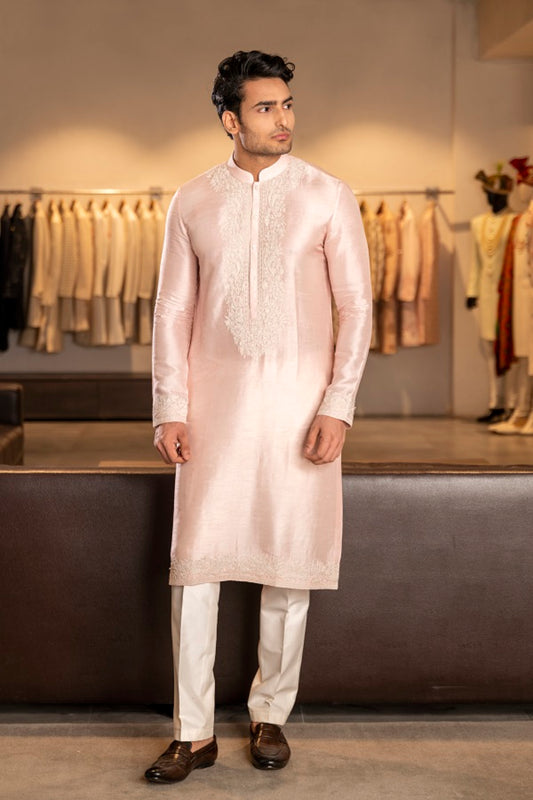 ROSE PINK EMBROIDERY KURTA SET
