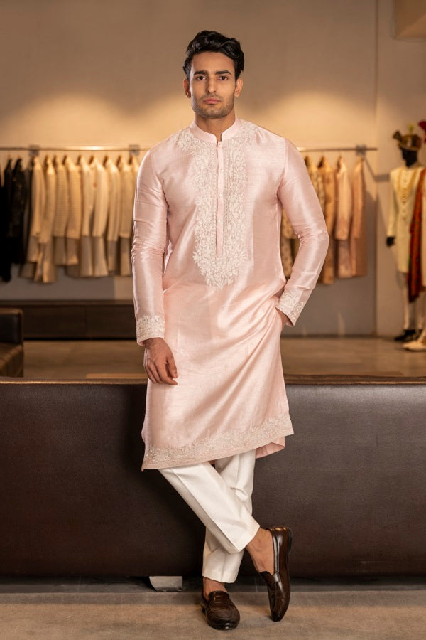 ROSE PINK EMBROIDERY KURTA SET