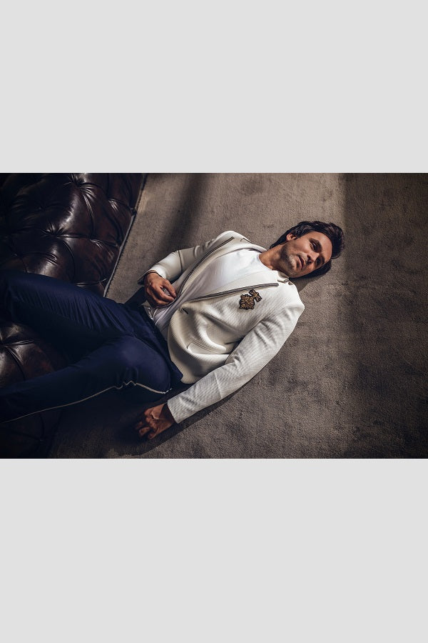 White single button jacket