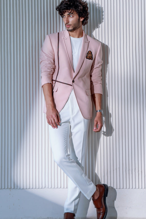 PINK DETAIL JACKET WITH PANTS