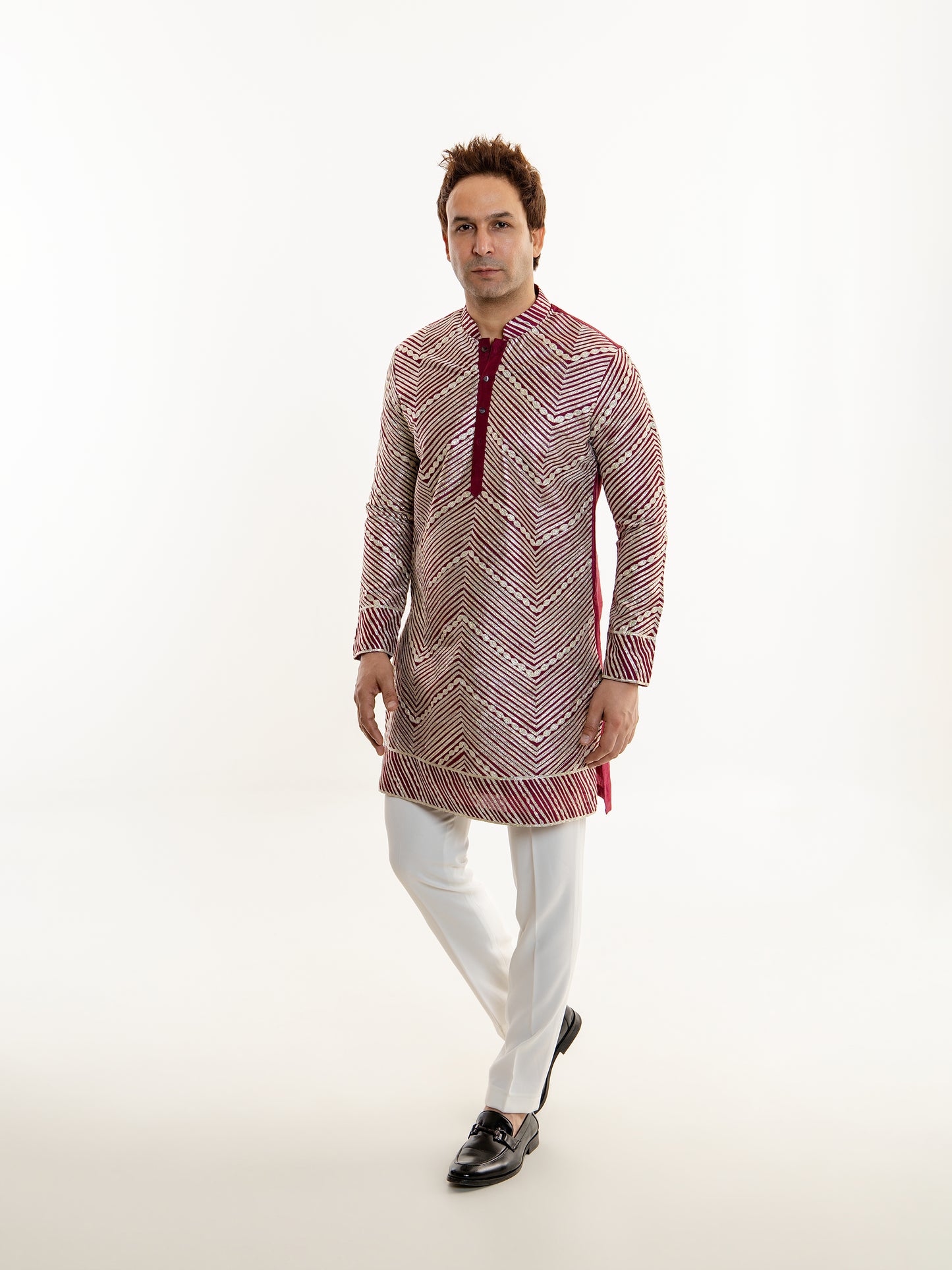GOLDEN GOTTA  WORK KURTA PANT SET