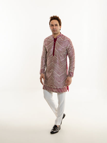 GOLDEN GOTTA  WORK KURTA PANT SET