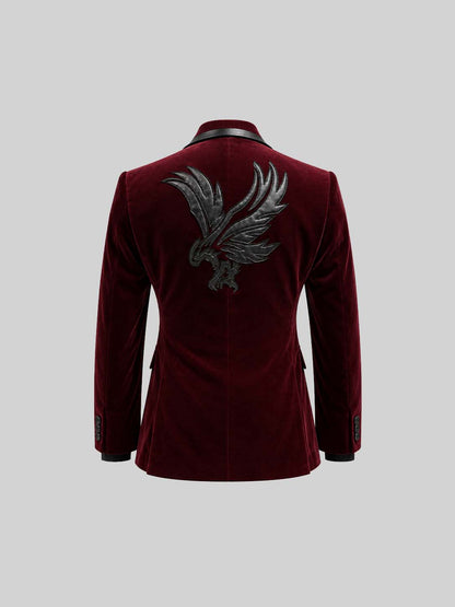 WINE SILK VELVET TUXEDO