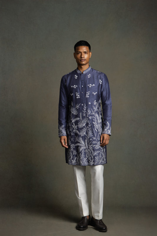 FLORAL  THREAD EMBROIDERY KURTA SET