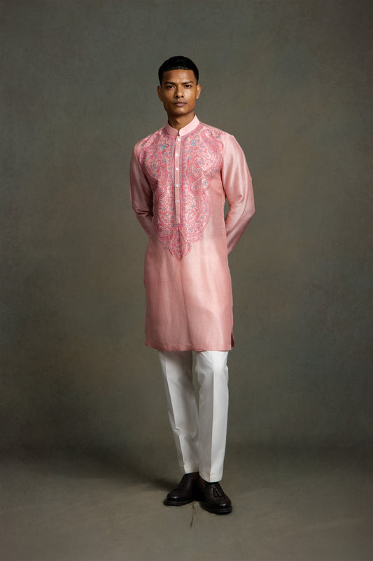 PEAKCH PINK EMBROIDERY KURTA SET