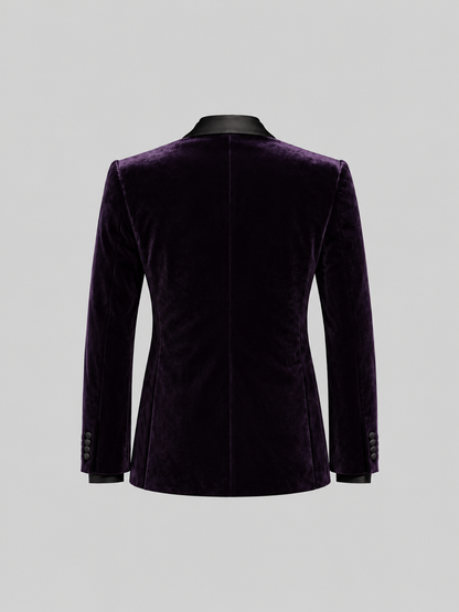 VIOLET SHAWL LAPEL SILK TUXEDO