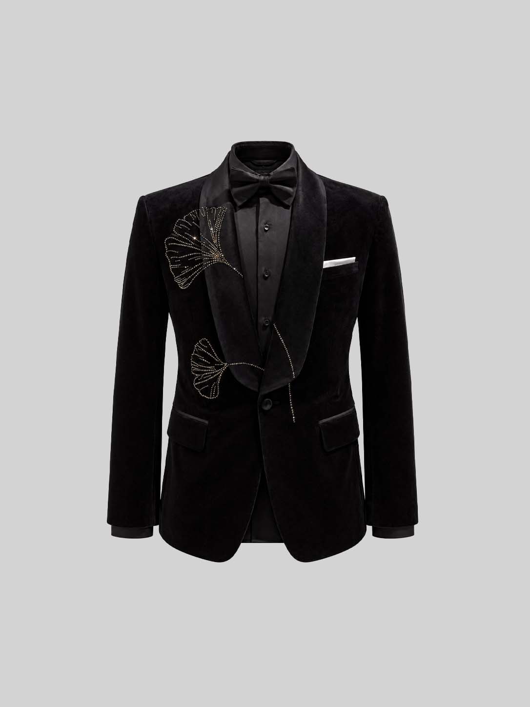 FLORAL EMBROIDERY TUXEDO