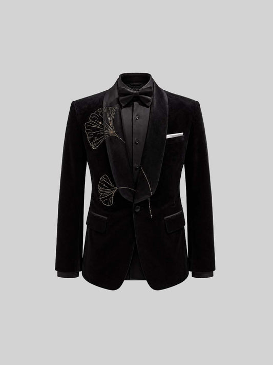 FLORAL EMBROIDERY TUXEDO