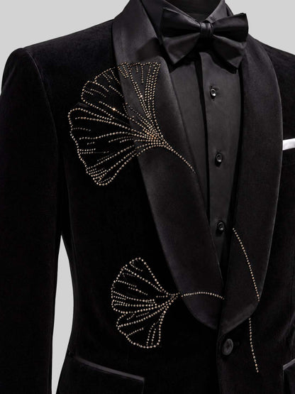 FLORAL EMBROIDERY TUXEDO