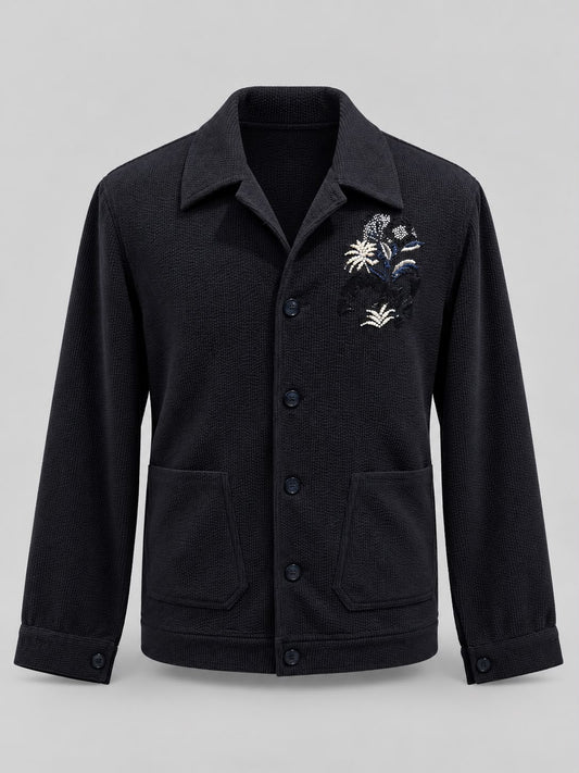 DARK BULE TEXTURE JACKET