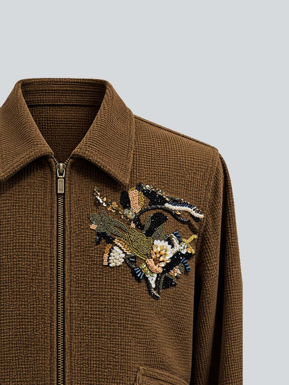 BEADS AND GLASS CUT WORK JACKET