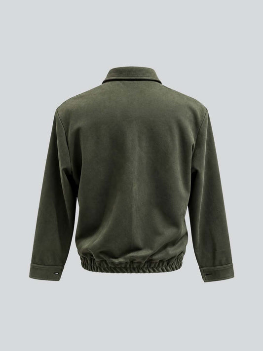 Olive Green Embellished Jacket