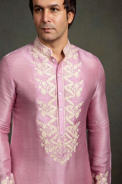 GOLDEN THREAD EMBROIDERY AND OFF WHITE PANT