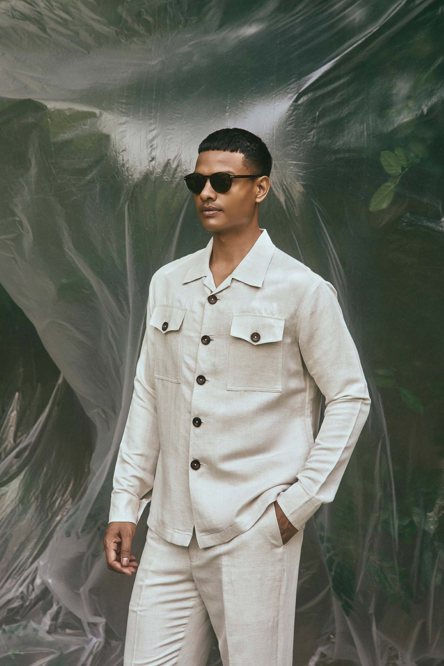 CASULE LINEN JACKET SET