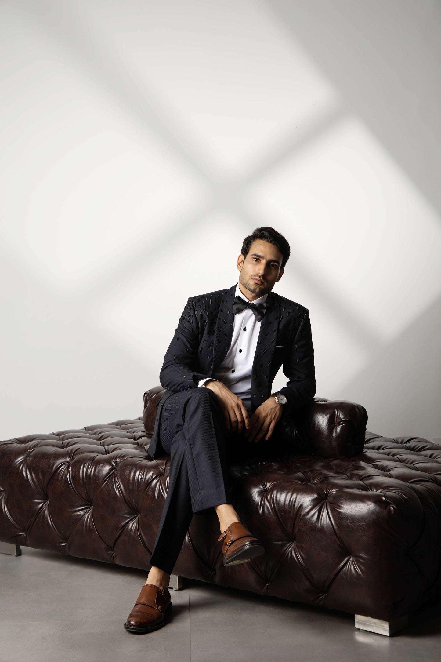 BLACK GLASS CUT TUXEDO