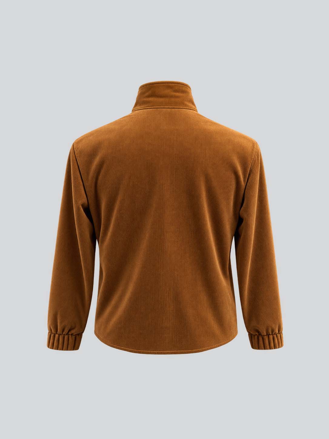 Mustard Velvet Zip Jacket for Men