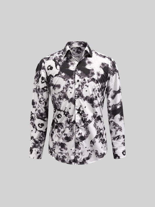 ABSTRACT PRINT COTTON SHIRT
