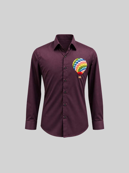 Cotton Satin Shirt with Thread Embroidery