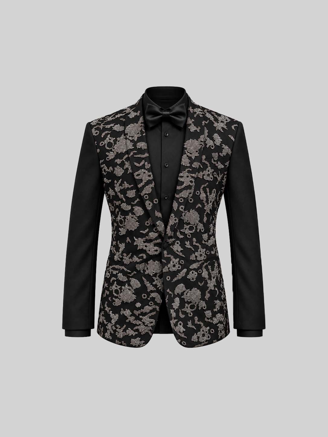 METAL BEADS EMBROIDERY TUXEDO